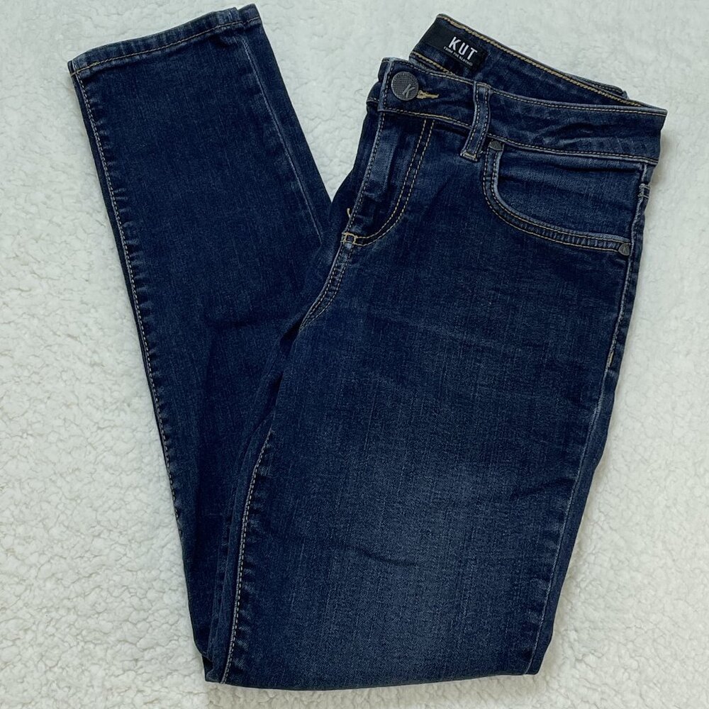 Kut From The Kloth Jeans Womens Sz 6 Diana Kurvy Ankle Mid Rise Dark Wash 27x27